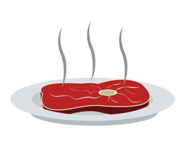 sığır eti biftek plaka simgesini