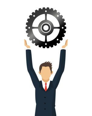 Vites simgesine sahip iş adamı