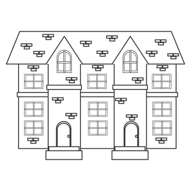 Tek tuğla bina simgesini