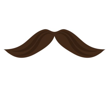 Tek retro bıyık simgesi