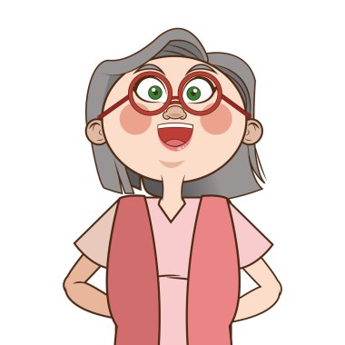 beyaz kadın kıdemli simgesi