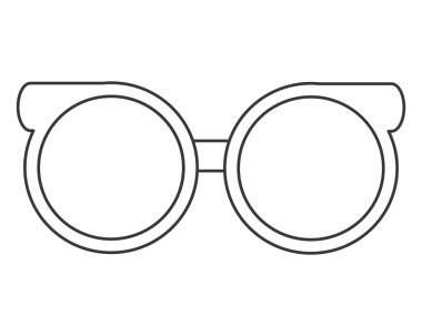 yuvarlak çerçeve gözlük simgesi