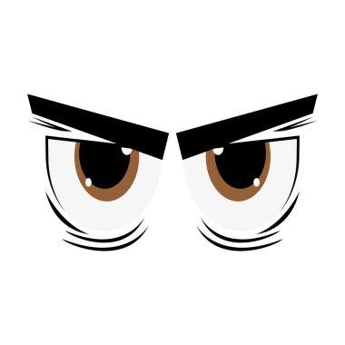 kızgın çizgi film gözleri simgesi