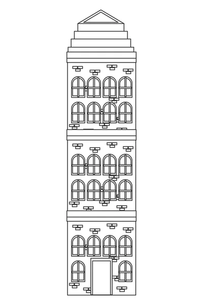 Иконка здания из кирпича — стоковый вектор