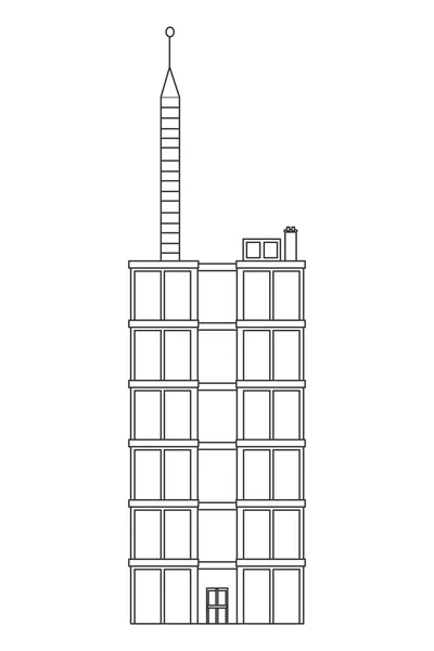 Enda lång byggnad ikonen — Stock vektor