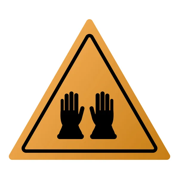 De bescherming van de industriële handschoenen pictogram teken — Stockvector