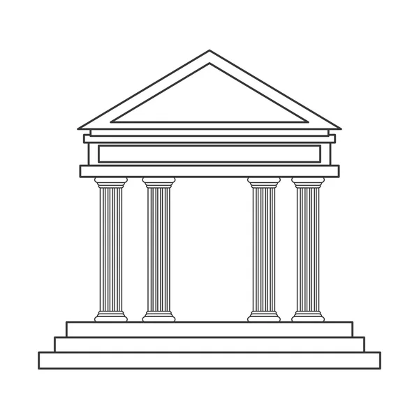 Ancient greek building icon — Stock Vector