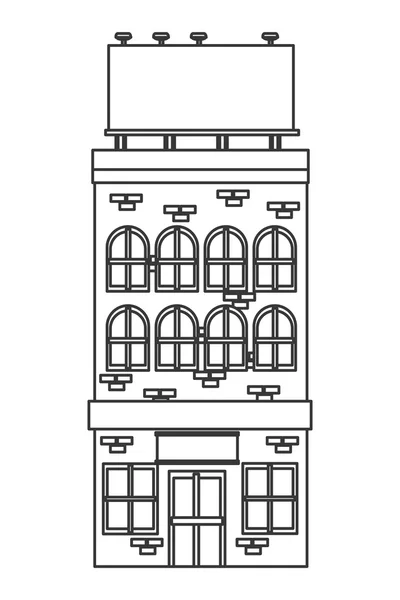 Icône de bâtiment en brique unique — Image vectorielle