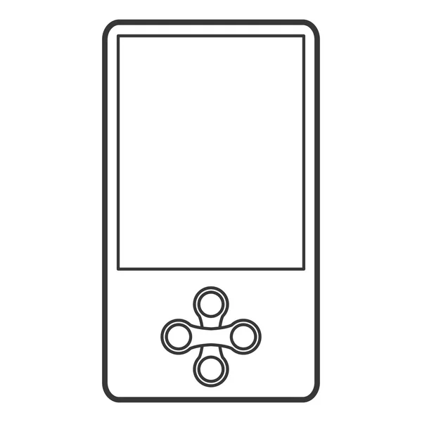 Icono del reproductor de música móvil — Vector de stock