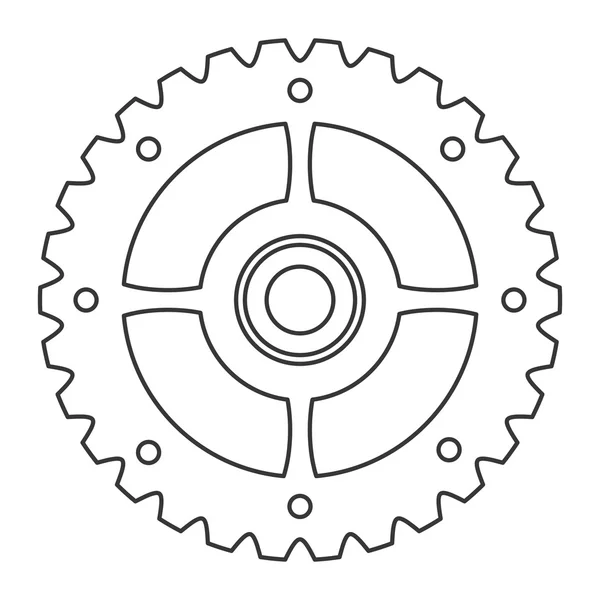 Single gear icon — Stock Vector