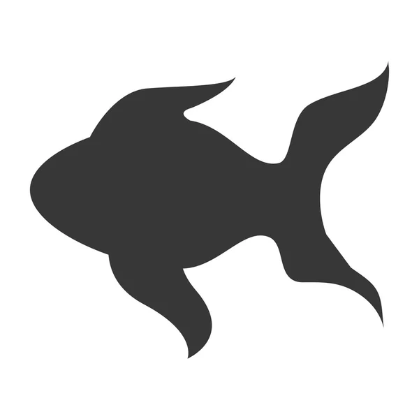 Ícone único peixinho dourado — Vetor de Stock