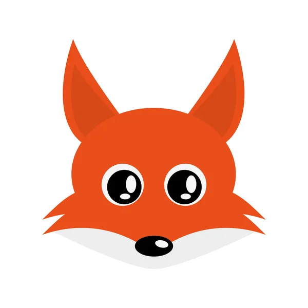 Cute fox cartoon icon — Stock Vector