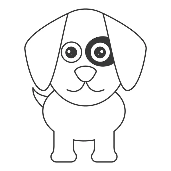Cute dog cartoon icon — Stock Vector