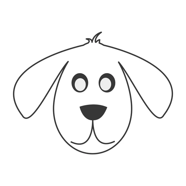 Niedliche Hund Cartoon-Ikone — Stockvektor