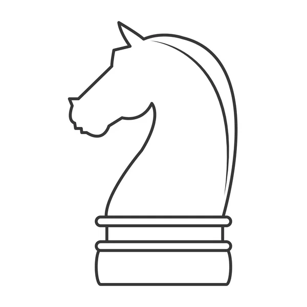 Pieza de ajedrez caballo icono — Vector de stock