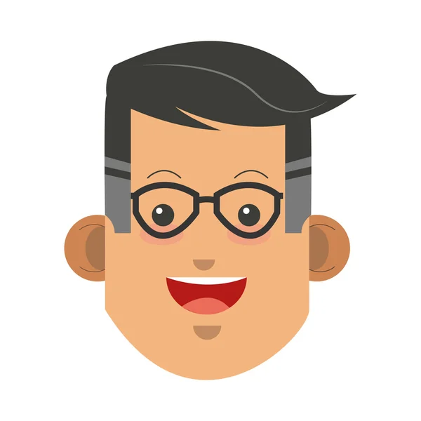 Middle age happy man icon — Stock Vector