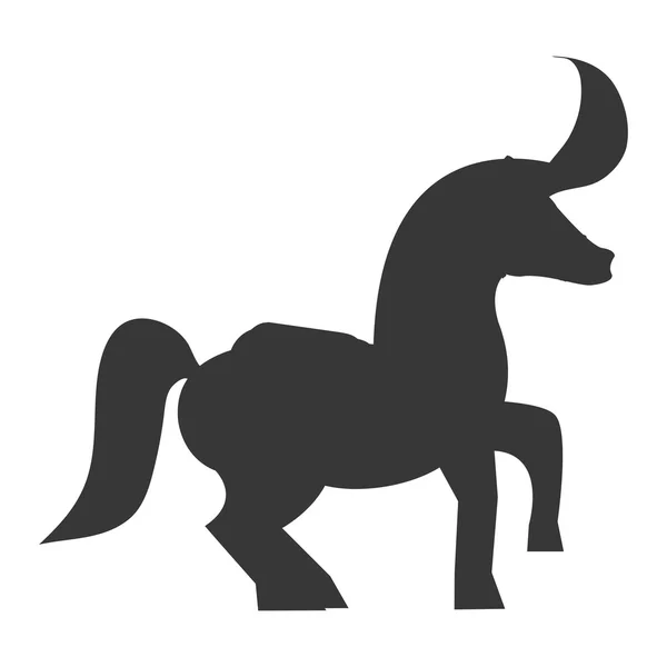 Icona silhouette pony — Vettoriale Stock