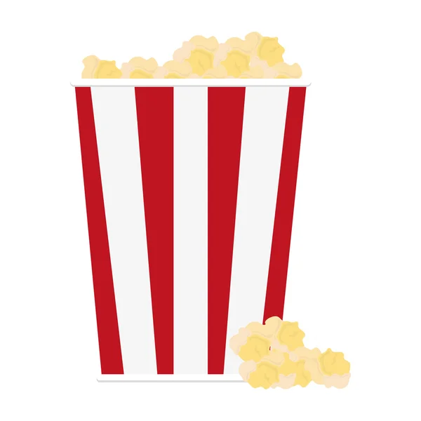 Popcorn a strisce icona del pacchetto — Vettoriale Stock