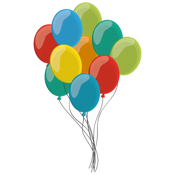 Olika ballonger ikonen — Stock vektor