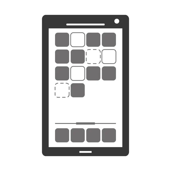 Moderne mobiele telefoon pictogram — Stockvector