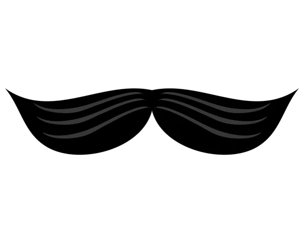 Enda retro mustasch ikonen — Stock vektor