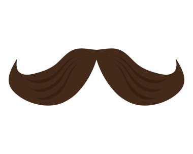 Tek retro bıyık simgesi