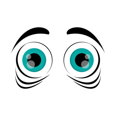 korkmuş çizgi film gözleri simgesi