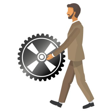 Vites simgesine sahip iş adamı