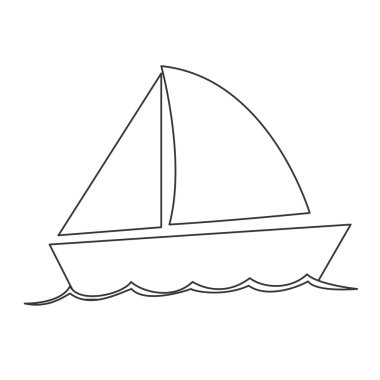 Tek yelkenli simgesi