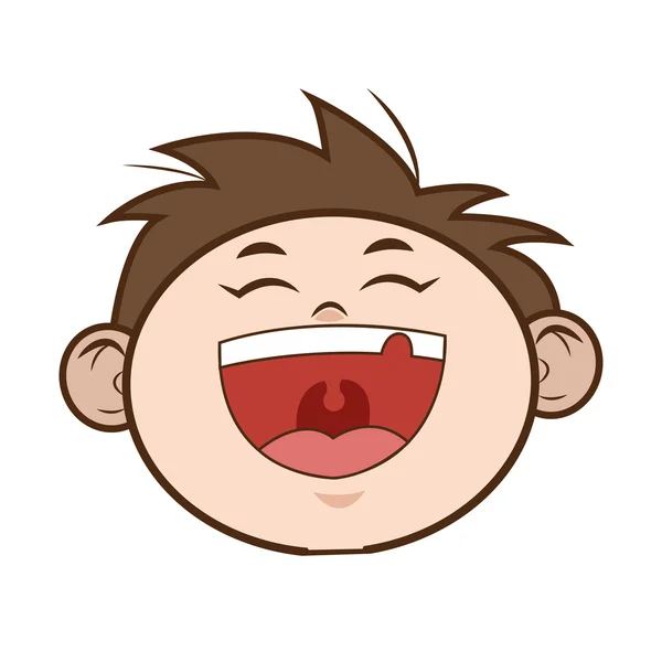 Happy young boy icon — Stock Vector