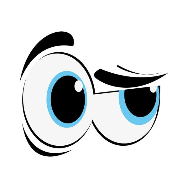 Sidan ögonikonen cartoon ögon — Stock vektor