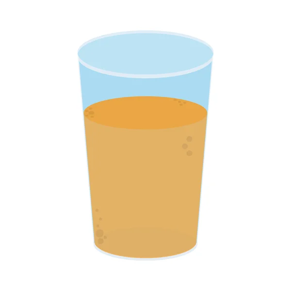 Verre avec icône de jus d'orange — Image vectorielle