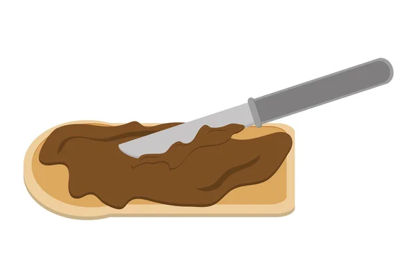 Tranche de pain avec icône de propagation — Image vectorielle