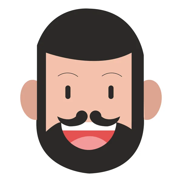 Face of man icon — Stock Vector