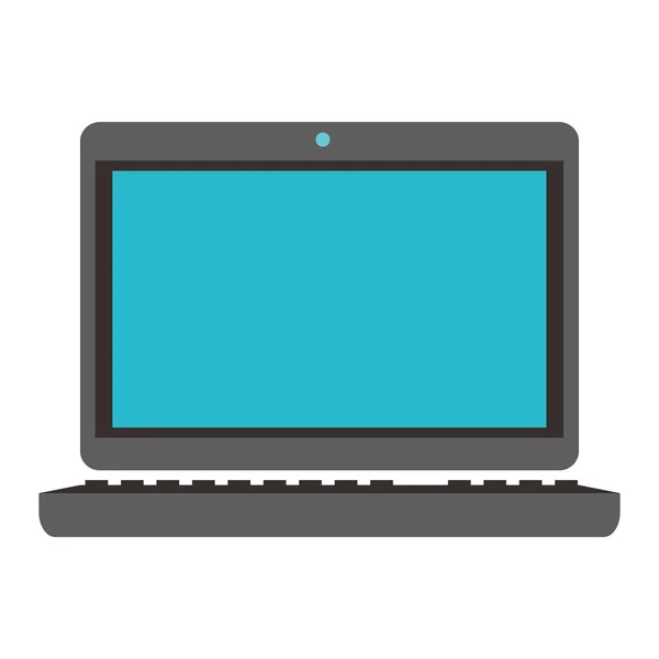 Laptop-Frontansicht-Symbol — Stockvektor