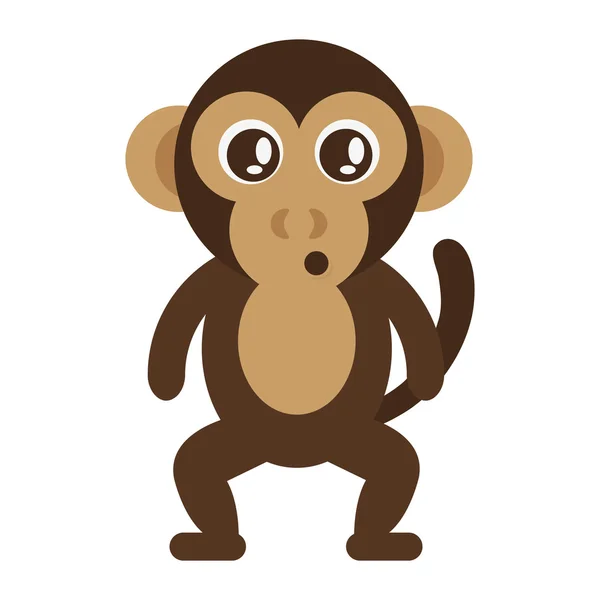 Mono lindo icono de dibujos animados — Vector de stock