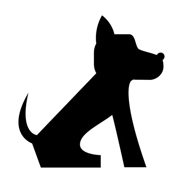 Lindo perro icono de dibujos animados — Vector de stock