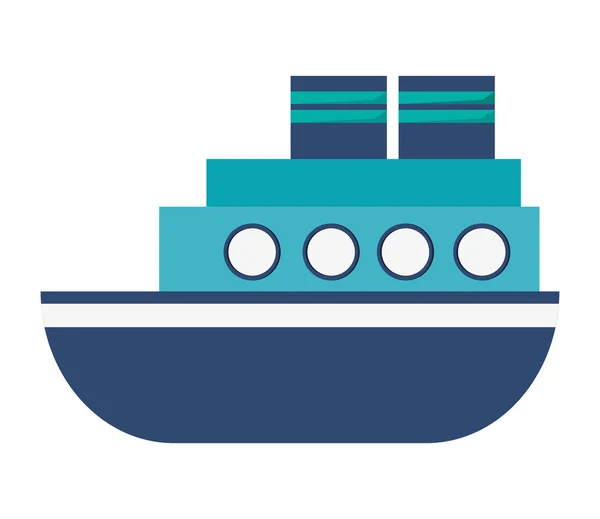 Icono de barco a motor — Vector de stock