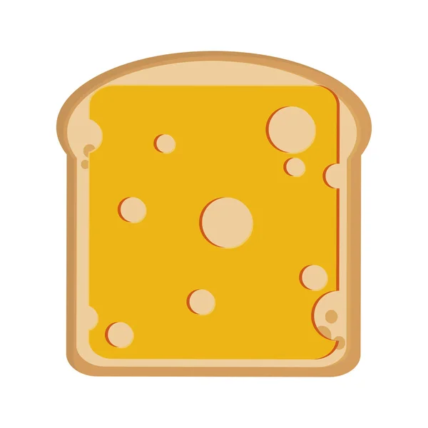 Kenyér szelet sajt ikonnal — Stock Vector