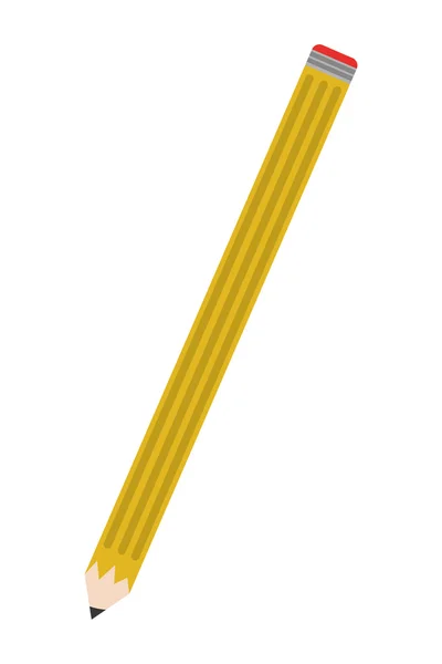 Lápis com ícone de borracha — Vetor de Stock