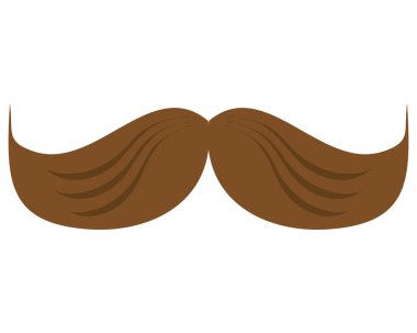 Tek retro bıyık simgesi