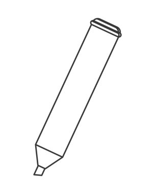 Fosforlu kalem işareti simgesi