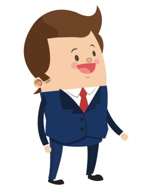 şirin işadamı çizgi film simgesi