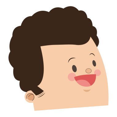 mutlu bir adam simgesinin sevimli yüzü