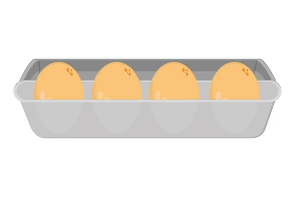 Eggs carton icon — Stock Vector
