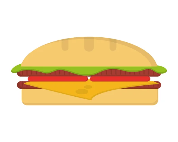 Single hamburguer icon — Stock Vector