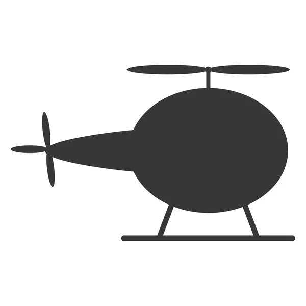 Icône hélicoptère unique — Image vectorielle