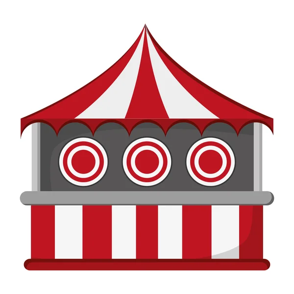 Bullseye-Zelt in Karnevalsikone — Stockvektor