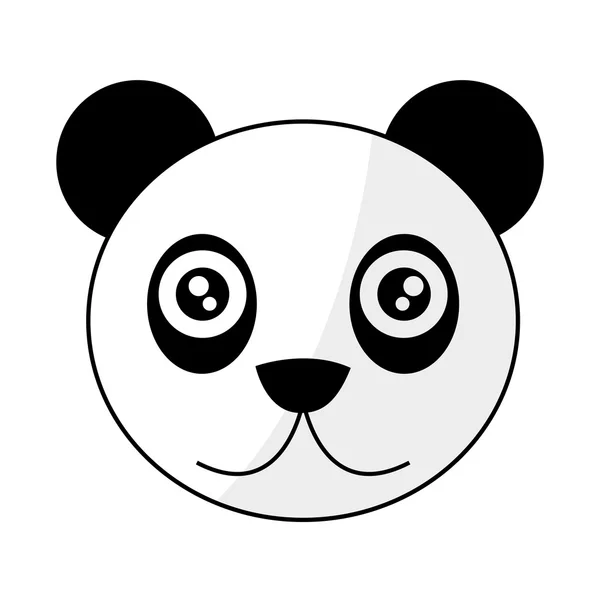 Schattige panda cartoon icoon — Stockvector