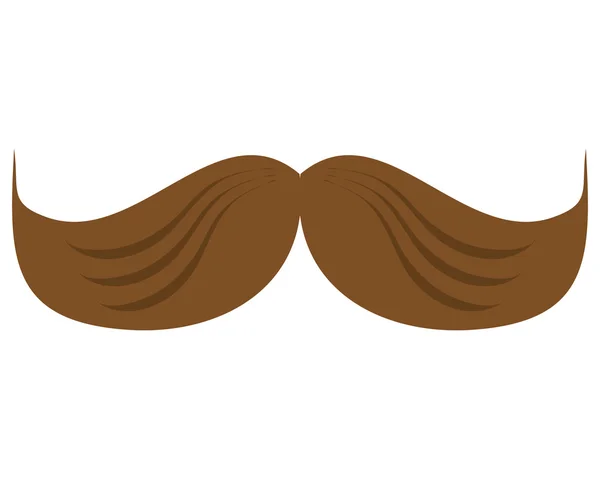 Single retro mustache icon — Stock Vector